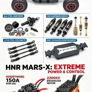 HNR Mars-X H9901 Brushless 1/8 Scale RC Truck 90kmh Hobbywing 6S Battery Included - Image 6
