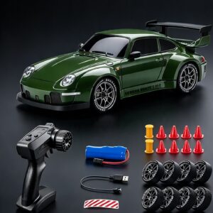 Alternative view of 1:24 RC Drift Racer 911 Upgraded Chassis & Precision Remote Edition, Green