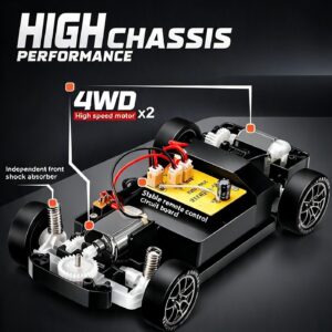 1:24 RC Drift Racer GTR Inspired Upgraded Precision Remote Edition Gray - Image 3