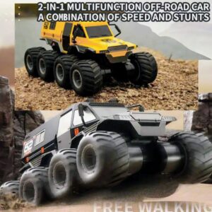 8-wheel Drive Amphibious Remote Control Crawler Truck Land & Water Black - Image 9