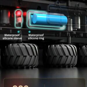 8-wheel Drive Amphibious Remote Control Crawler Truck Land & Water Black - Image 4