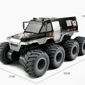 8-wheel Drive Amphibious Remote Control Crawler Truck Land & Water Black - Image 5