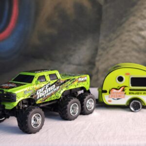 Alternative view of 1/64 Mini Six Wheel Alloy Pickup With Trailer 4WD