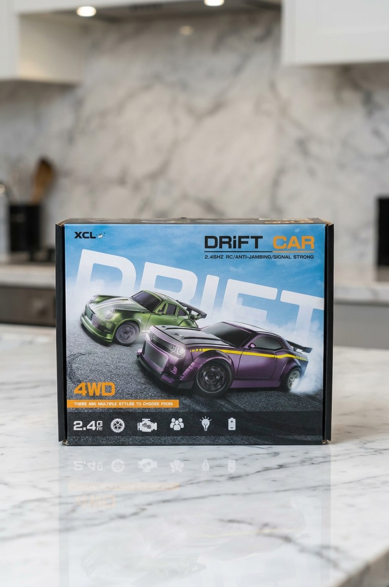 1/64 Desktop Drift Racer Dodge Challenger Inspired Muscle Car Red - Image 5