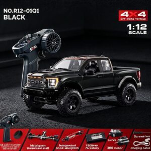 Hstar F-150 Raptor 1:12 Scale 4WD Off-Road RC Crawler Black - Image 7