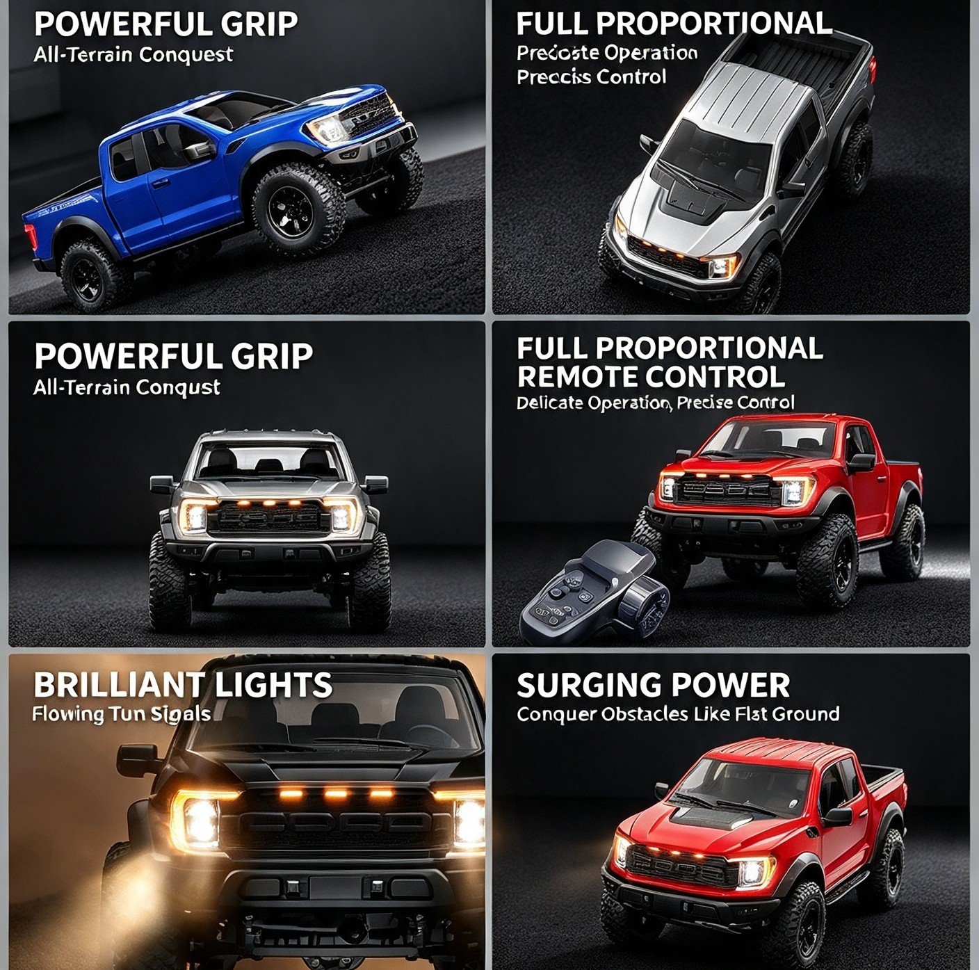 Hstar F-150 Raptor 1:12 Scale 4WD Off-Road RC Crawler Black - Image 5