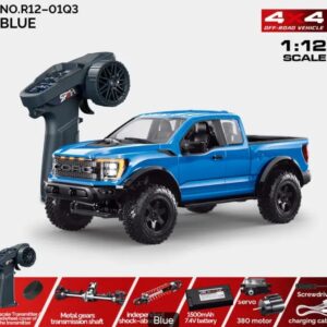 Hstar F-150 Raptor 1:12 Scale 4WD Off-Road RC Crawler Blue - Image 5