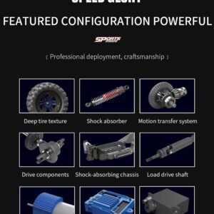 New Upgrade KFPLAN KF10 RC Car 1/10 Scale Truck 45KM/H High-Speed Off-Road Vehicle high speed Climbing Remote Control Car - Image 8