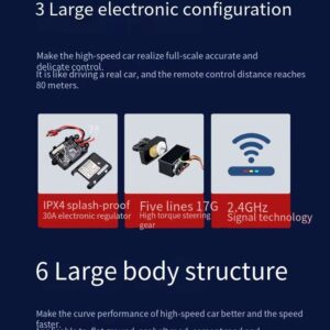Factory SCY-16301 RC Car 2.4G 1/16 4WD 40+KM/H High Speed Vehicle Toys Flat Running Drift Car  RTR - Image 4