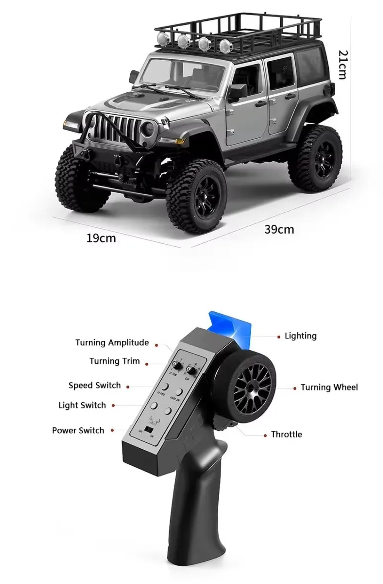 RC Car1:12 Scale Heavy-Duty 4WD Crawler 8kmh - Image 6