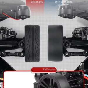 SCY-16301 | 1:16 4WD Flat Track Drift Car | 45km/h | LED Lights + Drift Wheels Red - Image 10