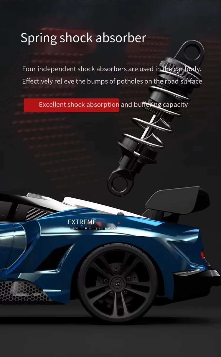 SCY-16301 | 1:16 4WD Flat Track Drift Car | 45km/h | LED Lights + Drift Wheels Red - Image 7