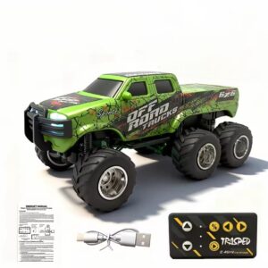 1:64 Scale, 6 Wheeler All-Terrain Off-Road Vehicle with LED Lights