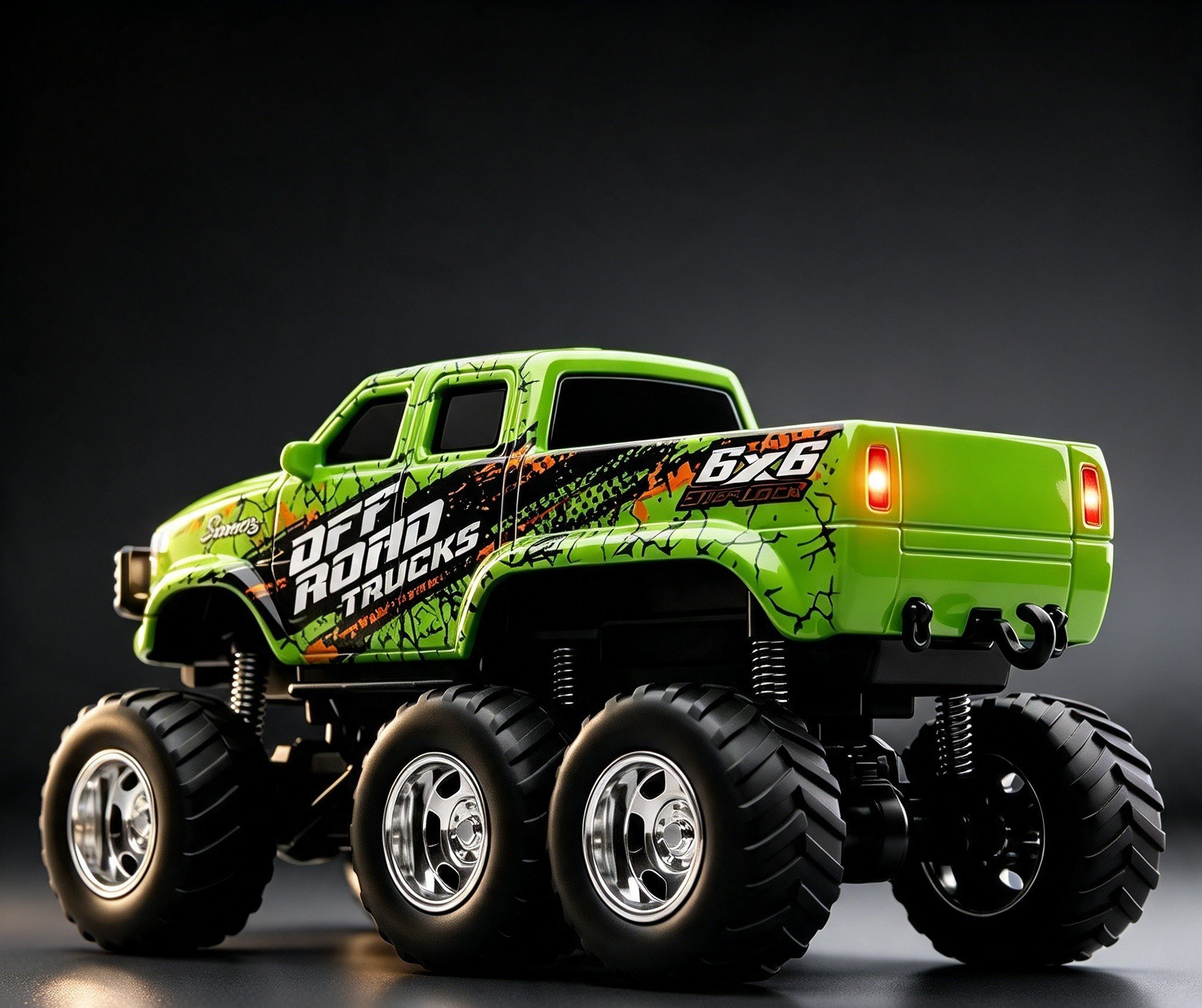 1:64 Scale, 6 Wheeler All-Terrain Off-Road Vehicle with LED Lights - Image 3