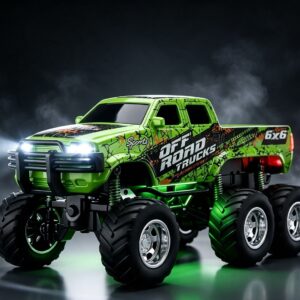 Alternative view of 1:64 Scale, 6 Wheeler All-Terrain Off-Road Vehicle with LED Lights