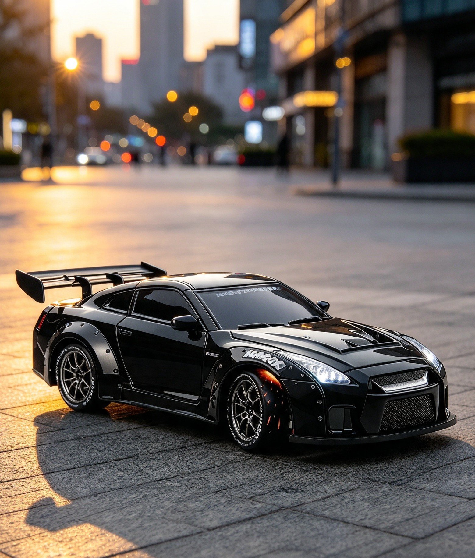 1:24 RC Drift Racer GTR Inspired Upgraded Precision Remote Edition Black