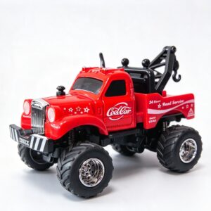 1/64 Mini Alloy Off-Road Recovery RC Truck  2.4G Pocket-Sized Alloy Crawler 3-Speed Cruise Control Red