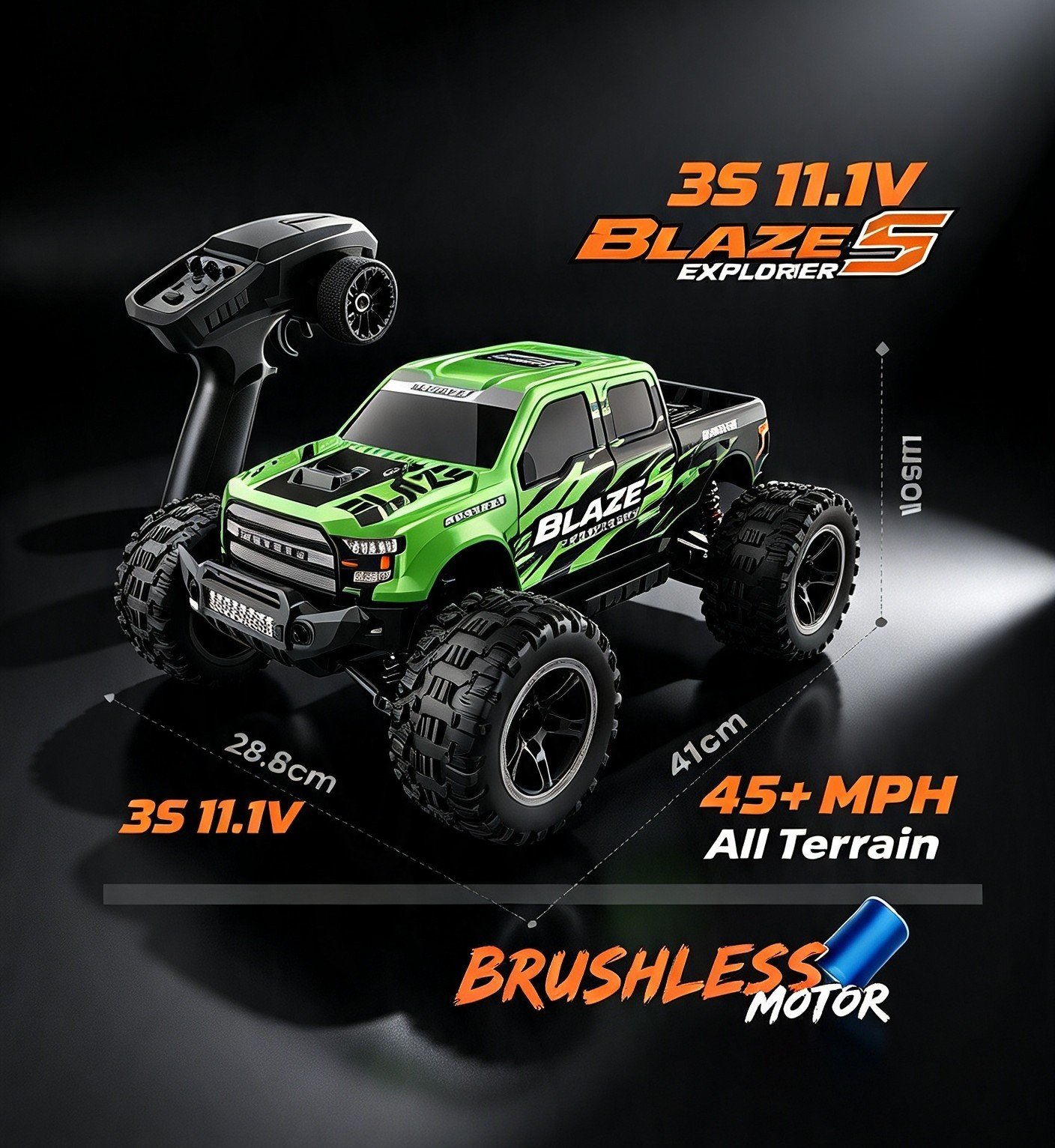 Enoze 207E RC Truck 1/10 Brushless 4X4 All Terrain 75kmh - Image 2